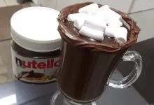 Chocolate quente cremoso com Nutella