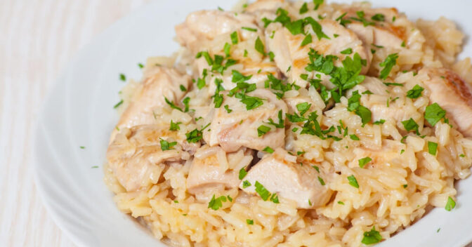 Receitas Rápida e Fácil: Risoto de Frango