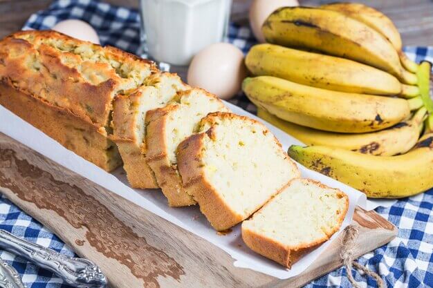 Bolos: Bolo de Banana Integral 