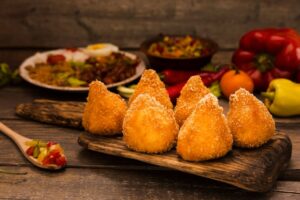 Coxinha fit de Batata Doce e Frango Sem Glúten e Sem Lactose na Air Fryer