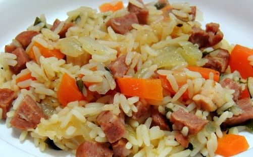 Arroz com Calabresa Fácil e Prático 