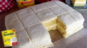 Bolo Nuvem de Leite Ninho Fofinho, Gelado e Delicioso