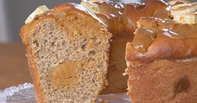 Bolos: Bolo de Banana com Doce de Leite