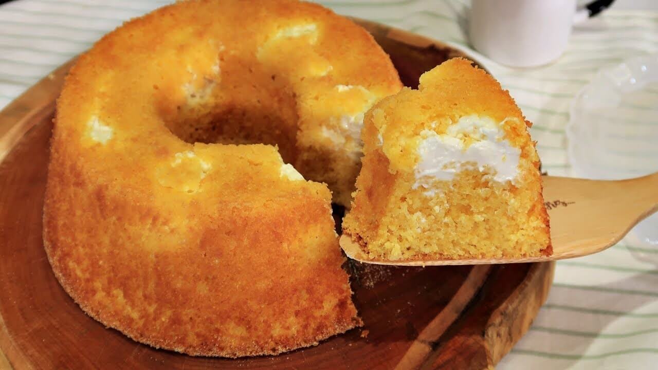 Bolo de Milho de Latinha com Requeijão 