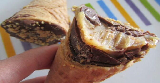 Sobremesas Doces: Cone Trufado de Leite Ninho com Nutella