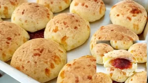 Pão de Queijo Recheado com Goiabada