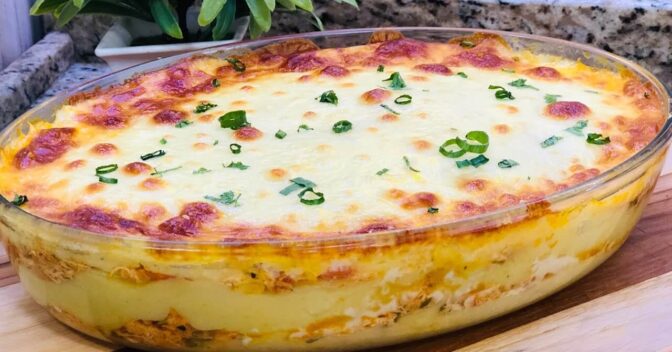 Receitas Rápida e Fácil: Polenta Recheada com Carne Moída e Mussarela