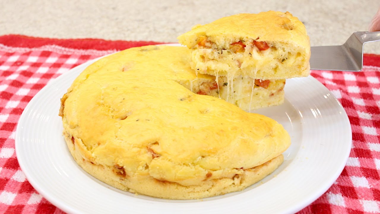 Torta de Pão de Queijo Recheada 