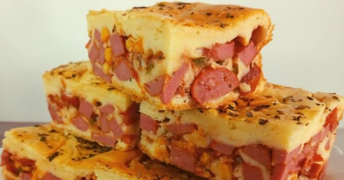 Lanche: Torta de Salsicha de Liquidificador Fácil