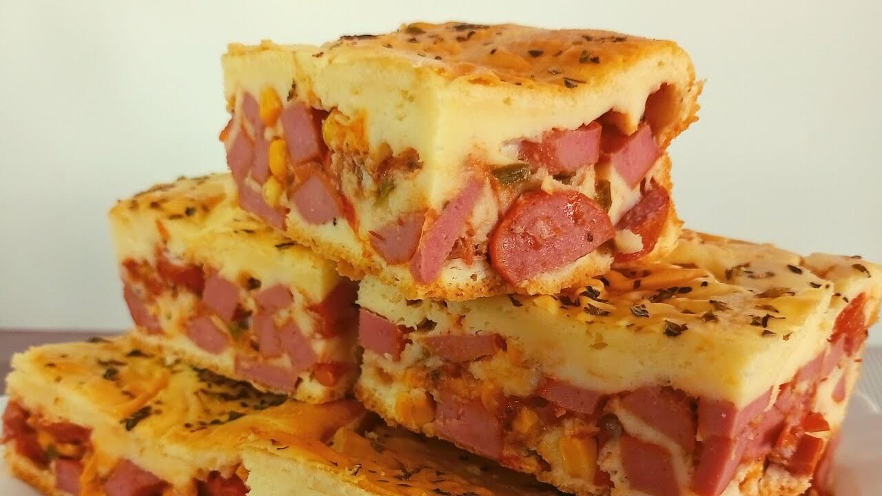 Torta de Salsicha de Liquidificador Fácil 