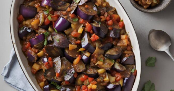 Receitas Rápida e Fácil: Receita de Caponata de Berinjela Super Fácil