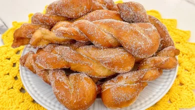 Rosquinha Caseira Frita com Açúcar