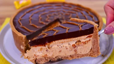 Torta Gelada de Paçoca e Chocolate Receita Fácil e Deliciosa