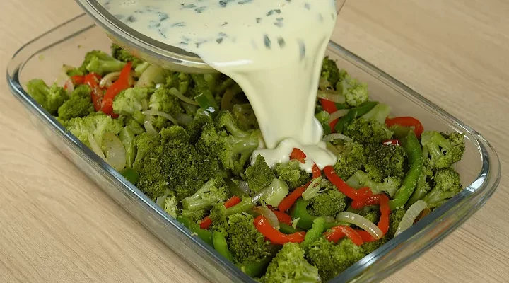 Gratinado de Brócolis com Queijo de Búfala 