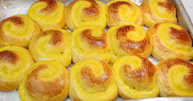 Lanche: Pão Doce de Padaria com Creme Fácil de Fazer