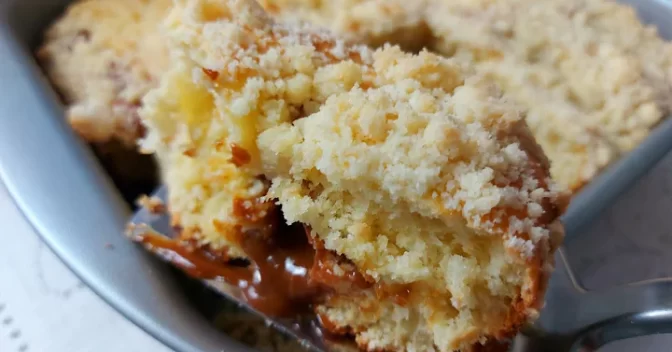 Lanche: Receita de Cuca Gaúcha com Doce de Leite