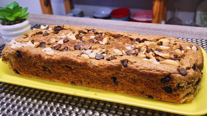 Bolo de Banana com Chocolate e Castanhas Receita Sem Glúten e Feita com Farinha de Aveia