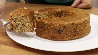 Bolo de Banana sem Farinha, Açúcar, Leite e Óleo