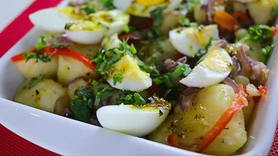 Receita de Salada de Batata com Ovos Rápida e Deliciosa