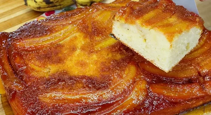 Bolo Caramelizado de Banana Fofinho Você tem que fazer essa Receita 