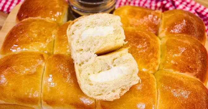 Lanche: Pão de Batata com Requeijão Super Fofinho e Fácil de Fazer