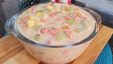 Salada de Frutas Cremosa Deliciosa para Qualquer Ocasião Veja