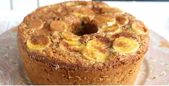 Receitas Rápida e Fácil: Bolo de Banana com Aveia (Sem Trigo) Bolo Saudável Para o seu Café 