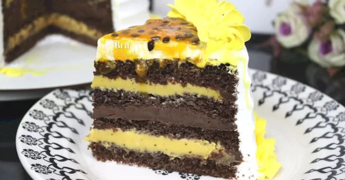 Bolos: Bolo de Chocolate com Maracujá Receita Deliciosa e Irresistível com Vídeo