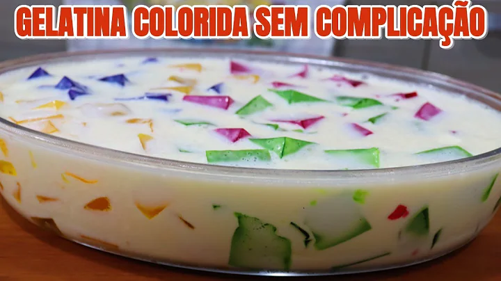 Sobremesas Doces: Gelatina Colorida com Creme Branco, Receita Perfeita para a Sobremesa de Domingo 