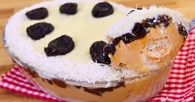 Sobremesas Doces: Pavê Olho de Sogra, Sobremesa Cremosa de Coco, Doce de Leite e Ameixa Veja