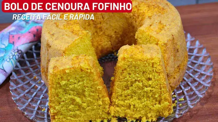 Lanche: Bolo de Cenoura Fofinho e Fácil, Receita Perfeita para um Lanche ou Café 