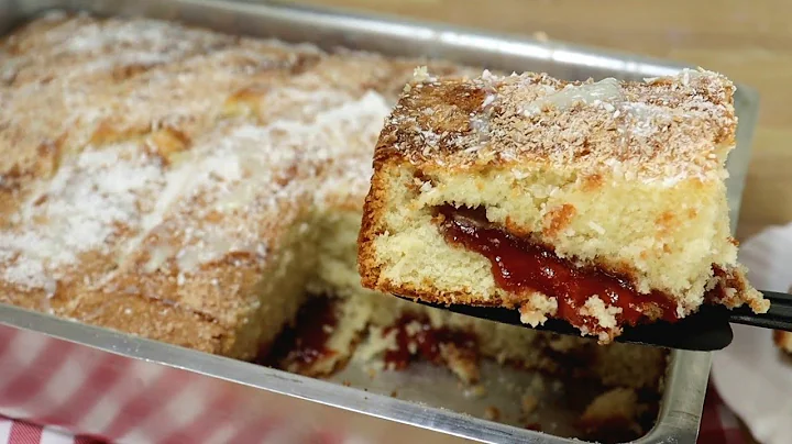 Receitas Rápida e Fácil: Bolo de Goiabada com Coco Fofinho no Liquidificador 