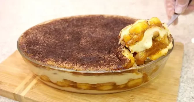 Sobremesas Doces: Pavê de Banana Caramelizada Fácil e Muito Gostoso