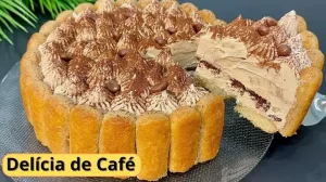 Sobremesa de Café com Creme e Biscoitos só Faça
