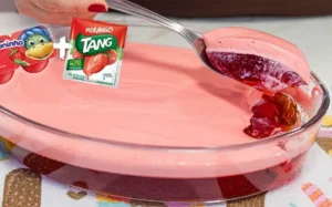 Gelatina com Mousse de Suco Tang na Travessa: Sobremesa Refrescante e Deliciosa Veja