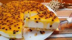 Cheesecake de Maracujá Cremoso e Refrescante: Fácil e Sem Forno