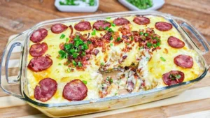 Frango no Forno Com Molho Branco e Queijo Fácil e Cremoso
