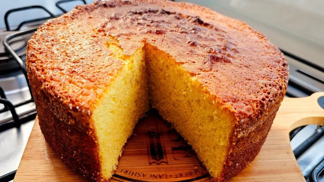 Bolo de Laranja com Fubá Super Fofinho