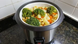 Legumes no Vapor na Panela de Arroz Elétrica