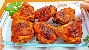 Sobrecoxas de Frango Assadas Muito Suculentas