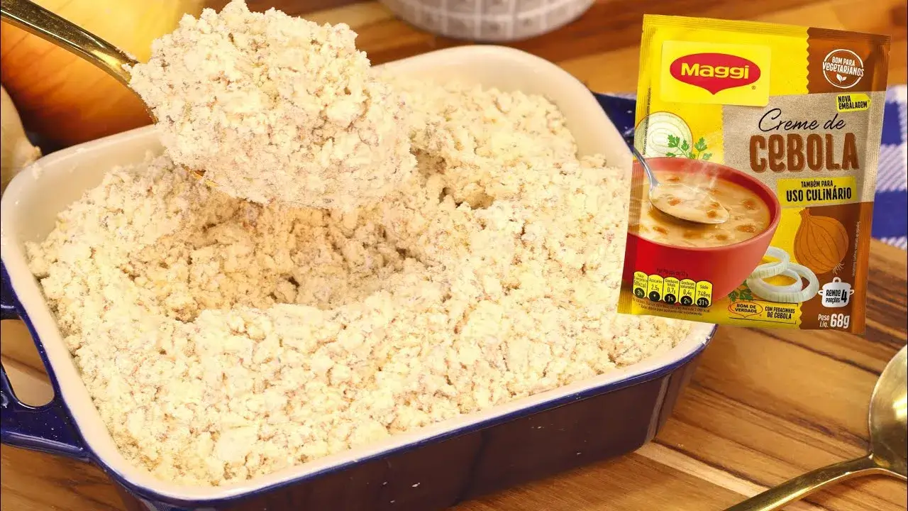 O creme de cebola caseiro é uma versão prática e saborosa daquele famoso pacotinho do...