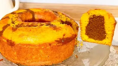 Bolo de Cenoura Fácil com Massa Duas Cores: Receita de Bolo de Cenoura para Fazer Hoje Mesmo