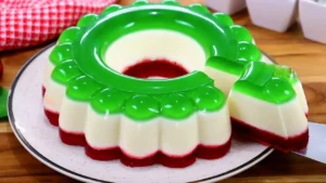 Gelatina Colorida e Cremosa para a Ceia