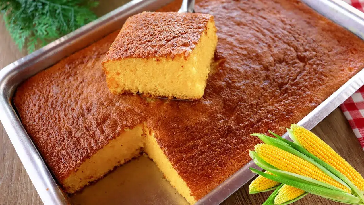 Bolo Cinco Copos de Milho Verde Fofinho e Fácil de Fazer