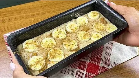 Bolo de Banana Saudável Sem Açúcar e Sem Trigo para o Café