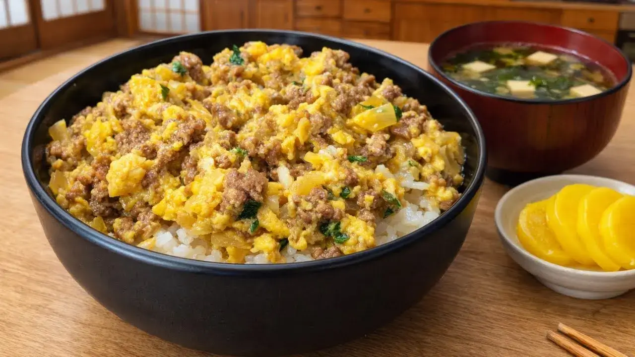 Carne Moída com Arroz Japonês Simples e Saborosa
