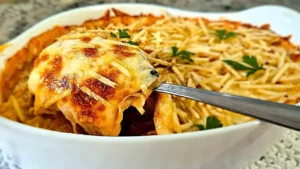 Fricassê de Frango Cremoso com Milho e Queijo Gratinado