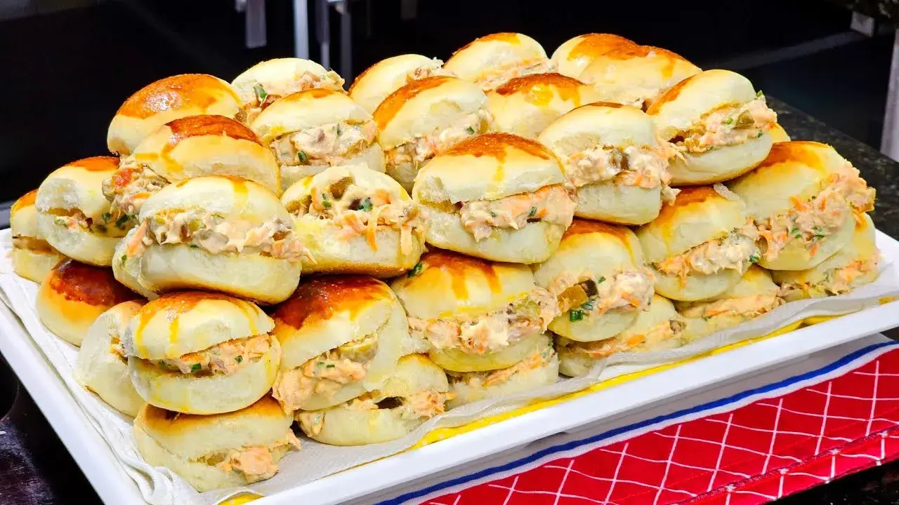 Pão de Batata Recheado Macio para Sanduíches