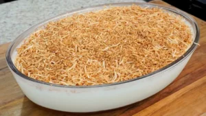 Areia Movediça de Coco Cremosa com Calda Simples