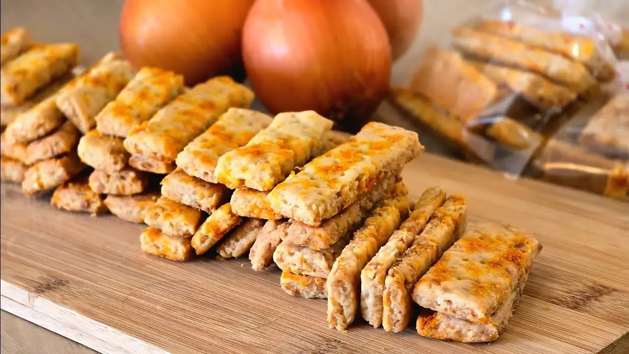 Biscoito de Cebola Fácil e Crocante